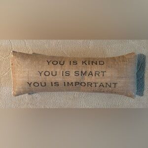 Inspirational Burlap Lumbar Accent Pillow